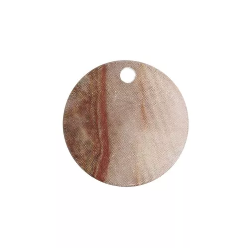 Dije redondo de plexiglás 19 mm efecto mármol Beige x1