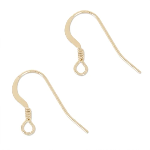 Ganchos del pendiente 14 mm de Gold filled x40
