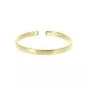 Anillo fino anilla con 2 agujeros a decorar talla 60 chapado de Oro 3 micras x1