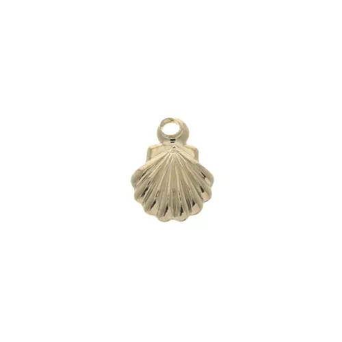 Mini dije concha 8x6 mm Chapado de Oro 3 micras x1