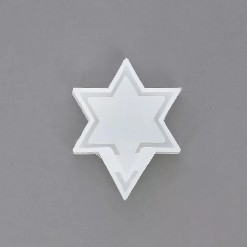 Moule silicone shaker en 2 parties forma estrella de David- resina