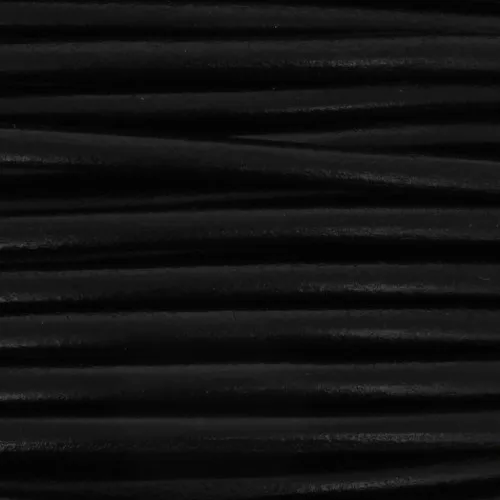 Cordón de cuero europea 5.5 mm Negro x 1 m
