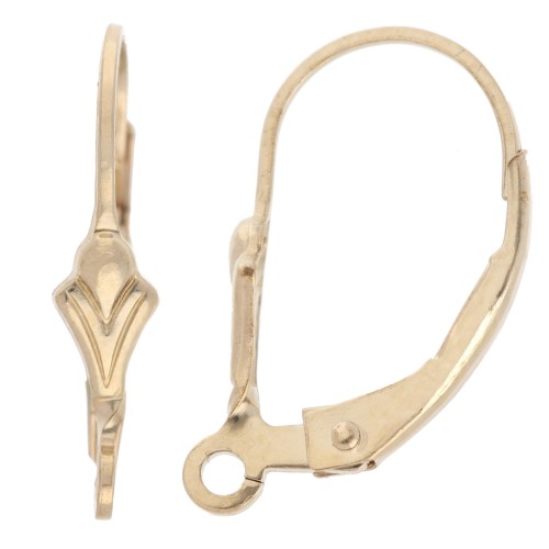 Ganchos pendientes 16 mm - Gold filled (laminado dorado) x2