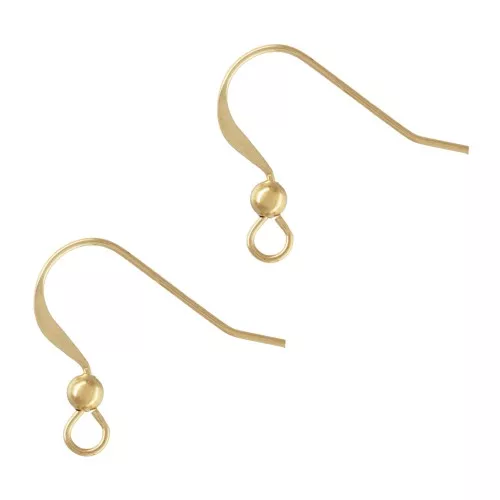 Ganchos 15 mm de Gold filled x2