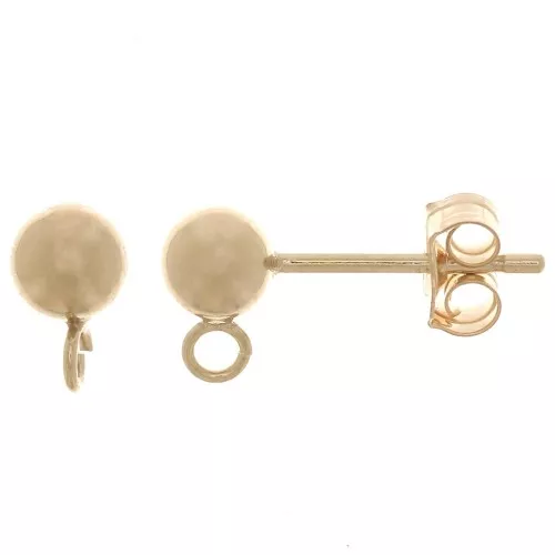 Pendientes bolas with open jumpring 4 mm de Gold filled x2