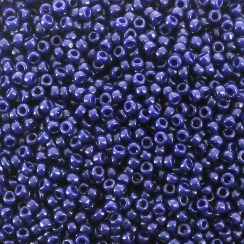 Rocalla Miyuki Duracoat 15/0 4494- Opaque Dyed Indigo Navy Blue x8g