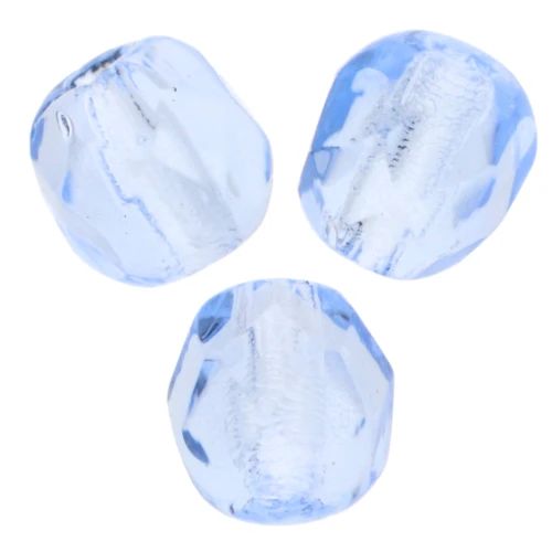 Facetadas 4 mm Light Sapphire x50