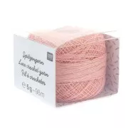 Hilo 100 % algodón para hacer ganchillo - Rico Design - especial de encaje Rosa x 5g