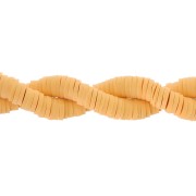 Arandelas Heishi de arcilla polimérica 5x1 mm Mostaza x39 cm