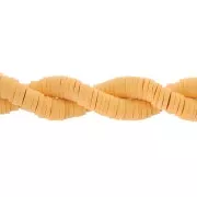 Cuentas arandalas Heishi 5x1 mm Mostaza x39 cm