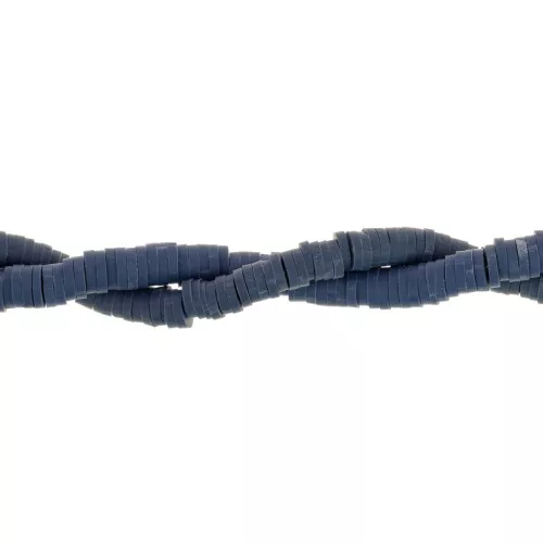Cuentas arandalas Heishi 5x1 mm Azul marino x39 cm