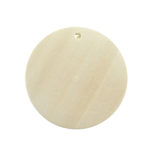 Colgante redondo de madera bruto natural 30 mm para hacer bisutería x1