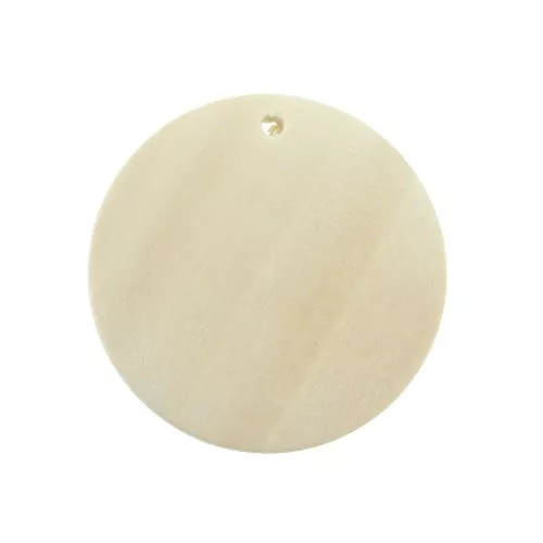 Colgante redondo de madera bruto natural 30 mm para hacer bisutería x1