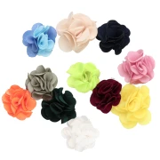 Surtidos de mini flores de tela para coser o para pegar - Multicolor x10