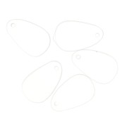 Dije gota de resina efecto de vidrio esmerilado 15x24.5 mm - Transparente x1