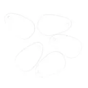 Dije gota de resina efecto de vidrio esmerilado 15x24.5 mm - Transparente x1