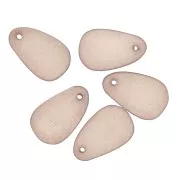 Dije gota de resina efecto de vidrio esmerilado 15x24.5 mm - Marrón transparente x1