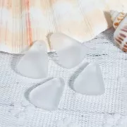 Dije gota de resina efecto de vidrio esmerilado 15x20 mm - Transparente x1