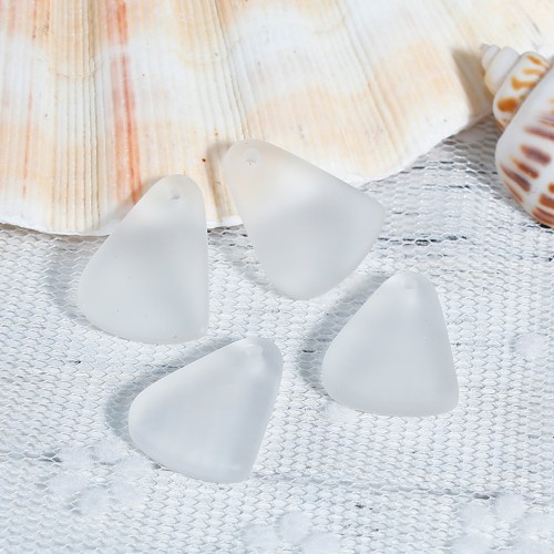 Dije gota de resina efecto de vidrio esmerilado 15x20 mm - Transparente x1