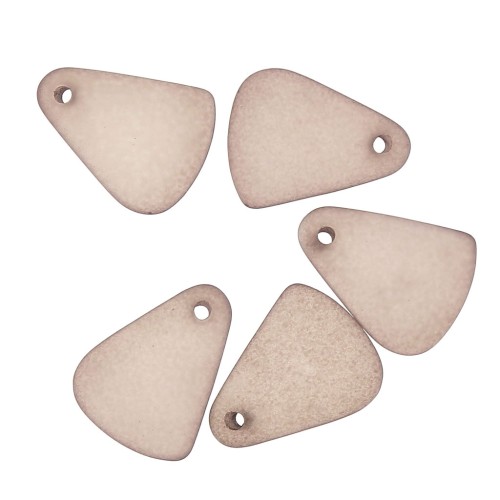 Dije gota de resina efecto de vidrio esmerilado 15x20 mm - Marrón transparente x1