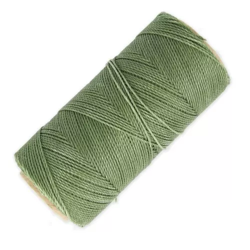 Bobina de hilo encerado Linhasita para micro macramé 0,5 mm - Verde militar (90) x335m
