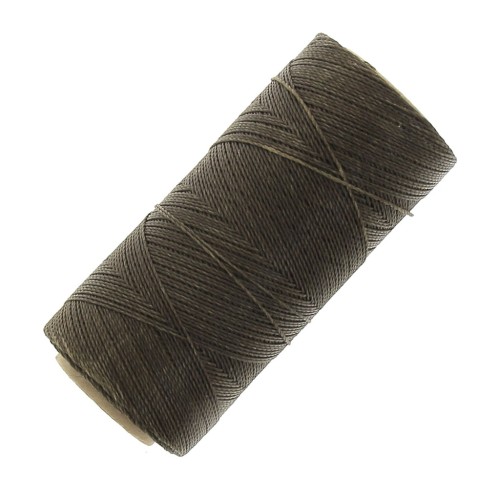 Bobina de hilo encerado Linhasita para micro macramé 0,5 mm - Caqui oscuro (844) x335m