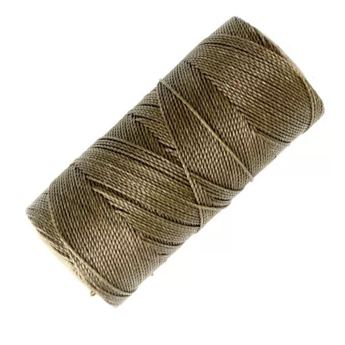 Bobina de hilo encerado Linhasita para micro macramé 0,5 mm - Caqui (222) x335m