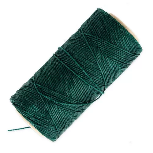 Bobina de hilo encerado Linhasita para micromacramé 0,5 mm - Esmeralda (386) x335m