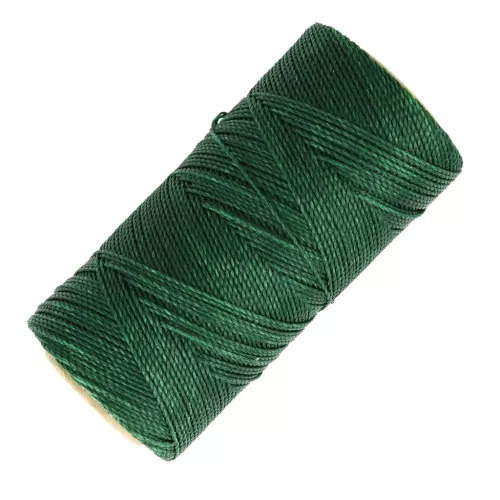 Bobina de hilo encerado Linhasita para micro macramé 0,5 mm - Verde abeto (367) x335m
