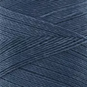 Bobina de hilo encerado Linhasita para micro macramé 0.5 mm Azul Jean oscuro (275)