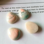 Cabuchón pera de resina 18x20 mm para pegar - imitación Agata Rosa x1