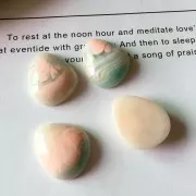 Cabuchón pera de resina 18x20 mm para pegar - imitación Agata Rosa x1