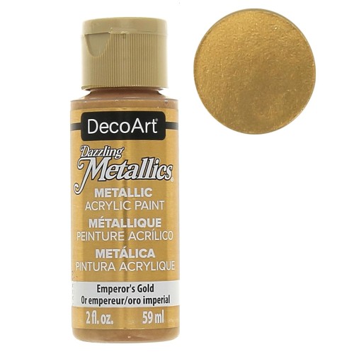 Pintura Acrilíca decorativa DecoArt Dazzling Metallics - Or Empereur x59 ml