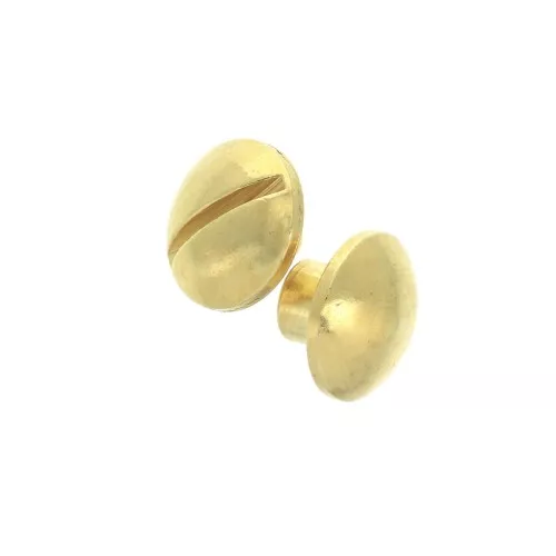 Cierres de tornillo para bisutería 8 mm para cordón 10 mm Dorado con oro fino x2