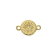 Entrepieza 2 anillas redondo de zamac y resina epóxi 13x8 mm Dorado / Negro x1