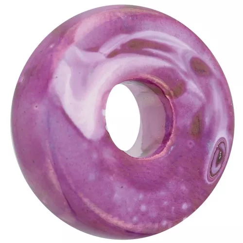 Cuentas arandalas Heishi 15 mm Violeta jaspeado x1
