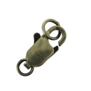 Cierre mosquetón con anillas cerradas 12 mm bronze x1