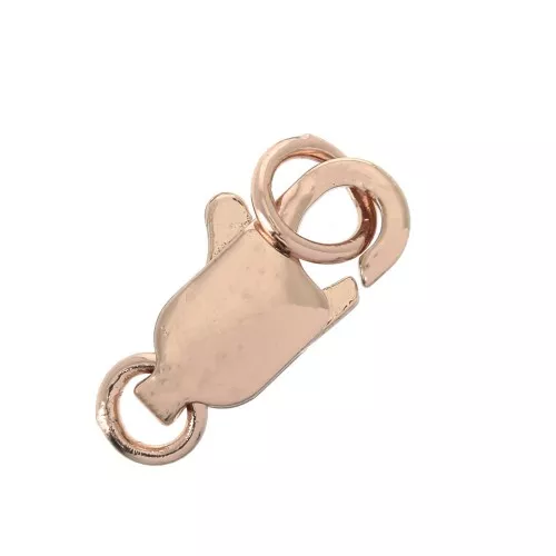 Cierre de langosta extendido con anillas cerradas 12 mm Oro rosa x1