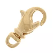 Cierre mosquetón con anilla pivotante 12 mm Dorado x1