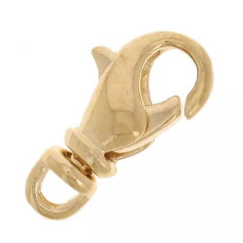 Cierre mosquetón con anilla pivotante 12 mm Dorado x1