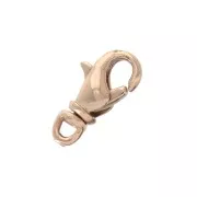 Cierre mosquetón con anilla pivotante 12 mm Dorado rosa x1