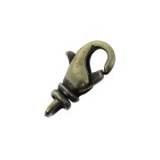 Cierre mosquetón con anilla pivotante 12 mm Bronze x1|raw }}