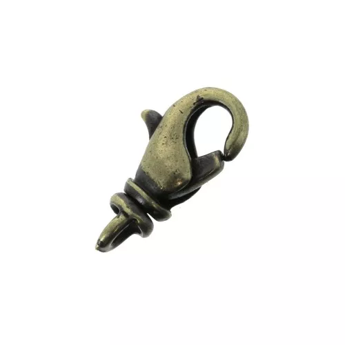Cierre mosquetón con anilla pivotante 12 mm Bronze x1