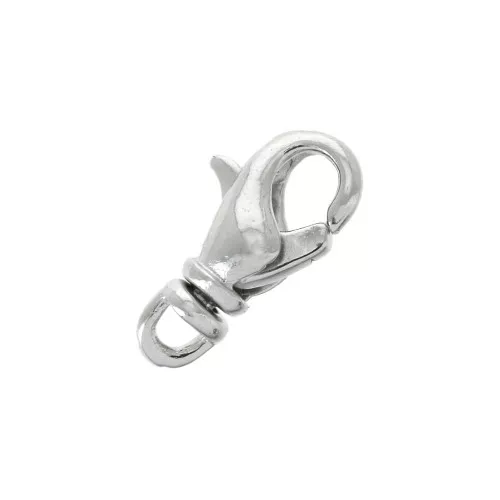 Cierre mosquetón con anilla pivotante 12 mm Rhodié x1