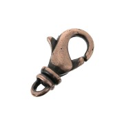 Cierre mosquetón con anilla pivotante 14 mm Cobrizo antiguo x1