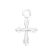 Dije cruz 11x6 mm para hacer tus propias piezas de Joyería y bisutería - Chapado en plata fina x6