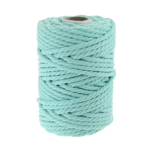 Bobina de hilo de macramé algodón 5 mm Esmeralda x50m