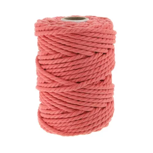 Bobina de hilo de macramé algodón 5 mm Color Naranja x 50m