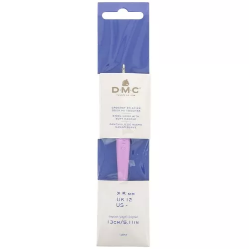 Gancho de acier con mango egornómico DMC - 2.5 mm - Morado x1