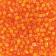 Miyuki Delica 11/0 DB1777 - Orange AB Lined White|raw }}